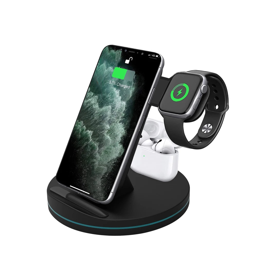 3-1 Wireless Charger Fast Charging Station Stand Compatible for Iwatch for Airpods for Apple Pro/1/2 Pencil for Iphone 13/12/11