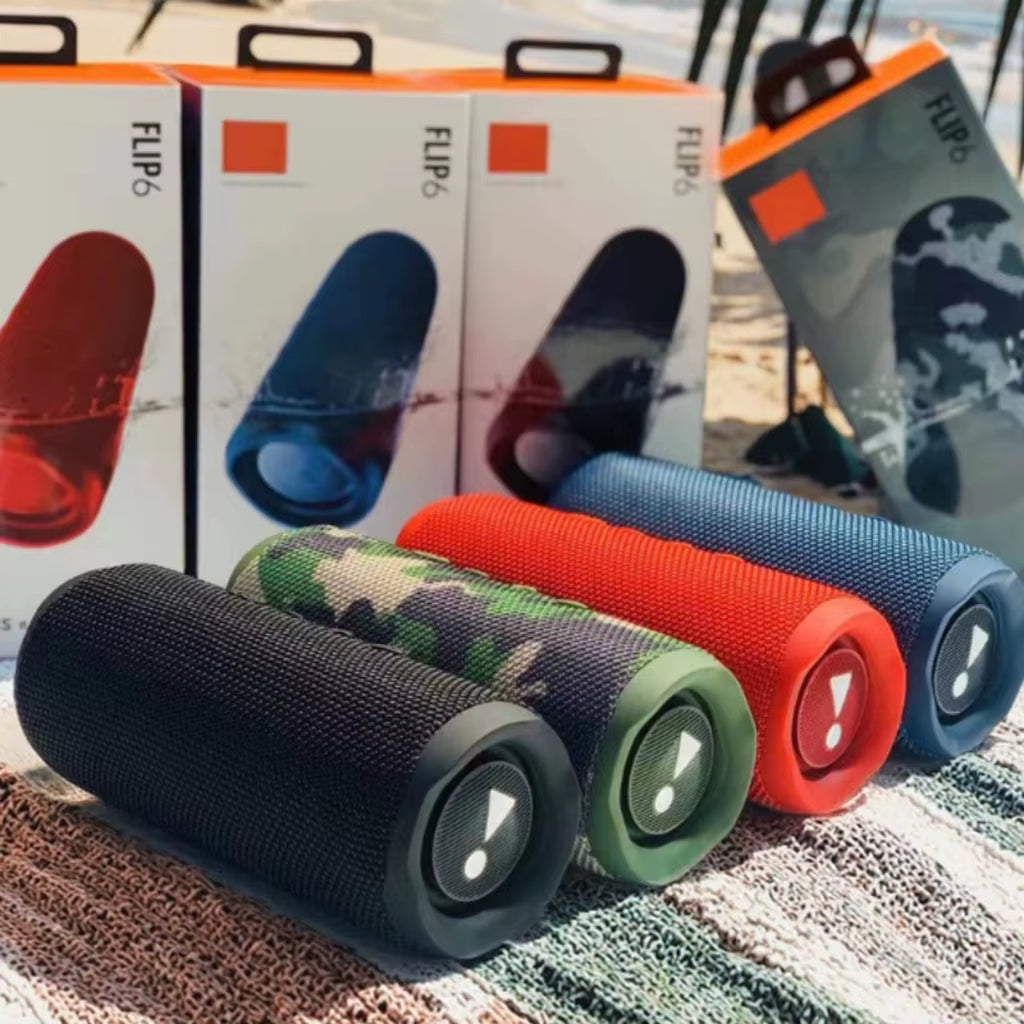 J. BL FLIP6 Smart Portable Mini Wireless Speaker LED Lighting and USB Communication for Outdoor Sports